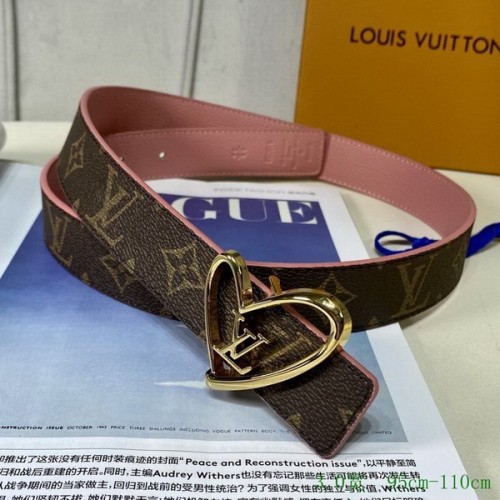 Super Perfect Quality LV Belts(100% Genuine Leather Steel Buckle)-2574