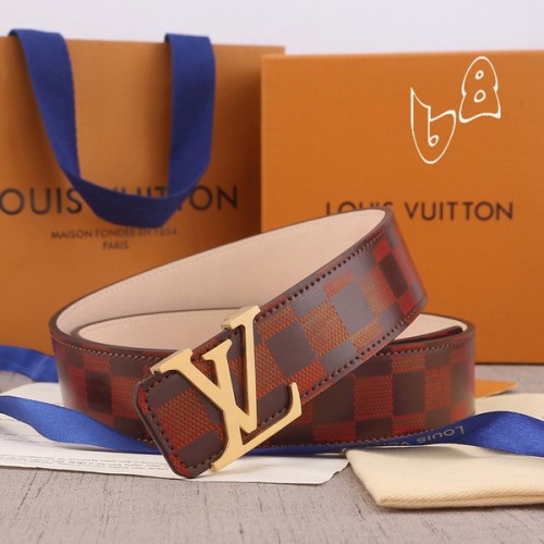 Super Perfect Quality LV Belts(100% Genuine Leather Steel Buckle)-4255