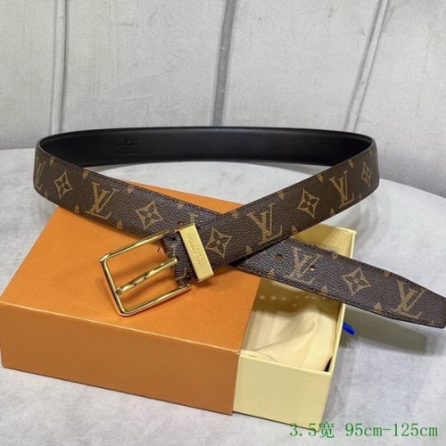 Super Perfect Quality LV Belts(100% Genuine Leather Steel Buckle)-2648