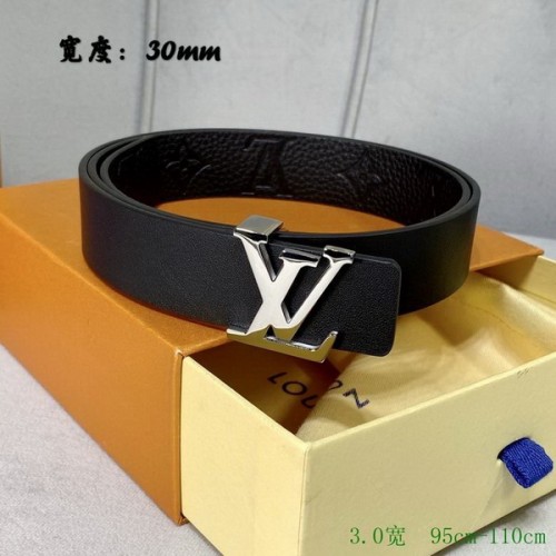 Super Perfect Quality LV Belts(100% Genuine Leather Steel Buckle)-3239