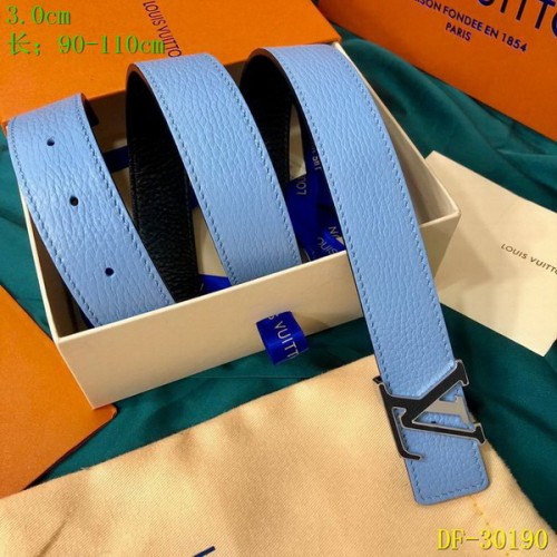 Super Perfect Quality LV Belts(100% Genuine Leather Steel Buckle)-3161