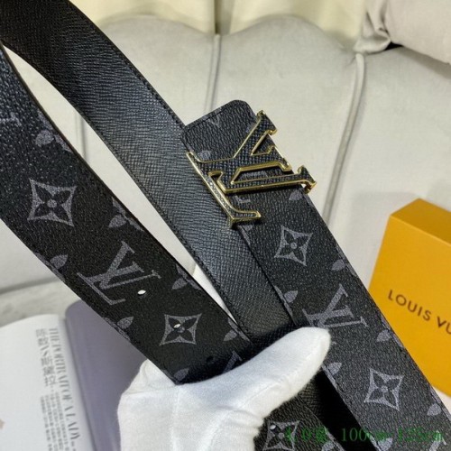 Super Perfect Quality LV Belts(100% Genuine Leather Steel Buckle)-3040