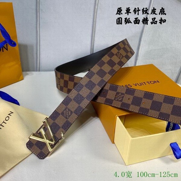 Super Perfect Quality LV Belts(100% Genuine Leather Steel Buckle)-3989
