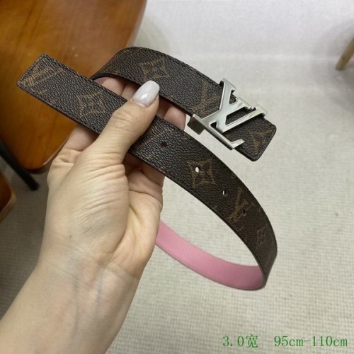 Super Perfect Quality LV Belts(100% Genuine Leather Steel Buckle)-3384