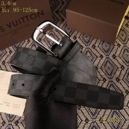 Super Perfect Quality LV Belts(100% Genuine Leather Steel Buckle)-3550