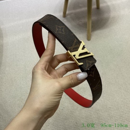 Super Perfect Quality LV Belts(100% Genuine Leather Steel Buckle)-3398