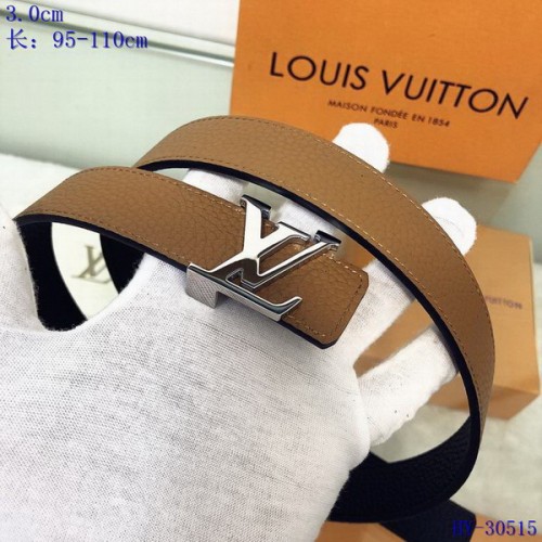 Super Perfect Quality LV Belts(100% Genuine Leather Steel Buckle)-4444