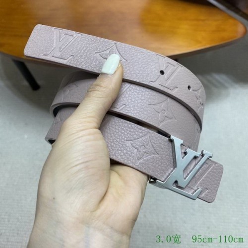 Super Perfect Quality LV Belts(100% Genuine Leather Steel Buckle)-3415
