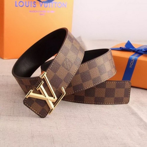 Super Perfect Quality LV Belts(100% Genuine Leather Steel Buckle)-3706