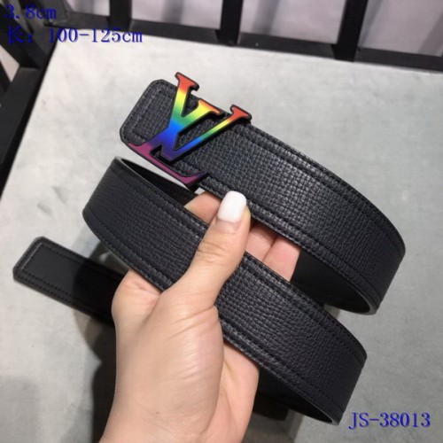 Super Perfect Quality LV Belts(100% Genuine Leather Steel Buckle)-3626
