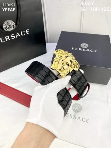Super Perfect Quality Versace Belts(100% Genuine Leather,Steel Buckle)-1673
