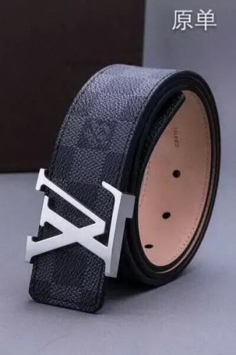 Super Perfect Quality LV Belts(100% Genuine Leather Steel Buckle)-3744