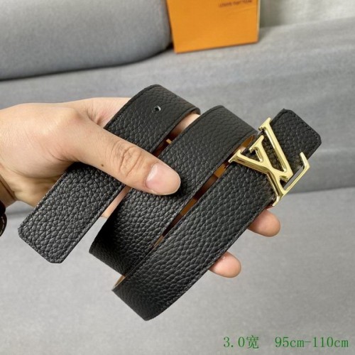 Super Perfect Quality LV Belts(100% Genuine Leather Steel Buckle)-3251