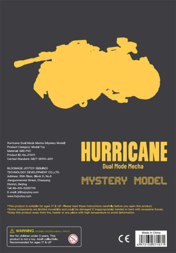 JOYTOY JT1071 1:18 Hurricane Dual mode Mecha ( Mystery Model )