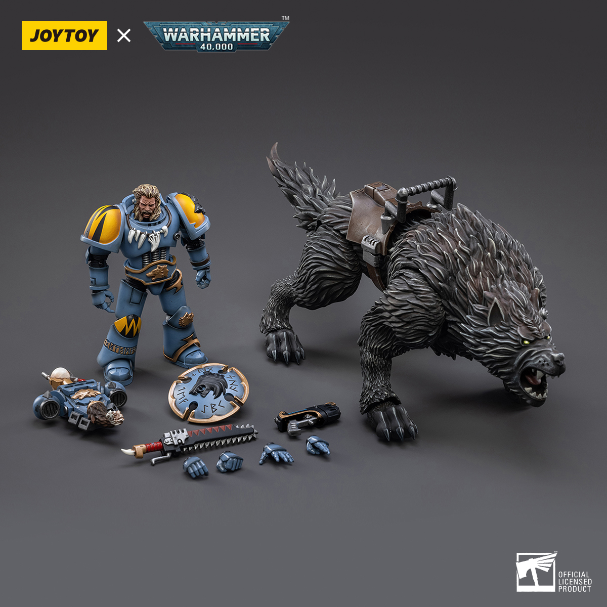 JOYTOY JT3099 Warhammer 40k 1: 18 Space Wolves Thunderwolf