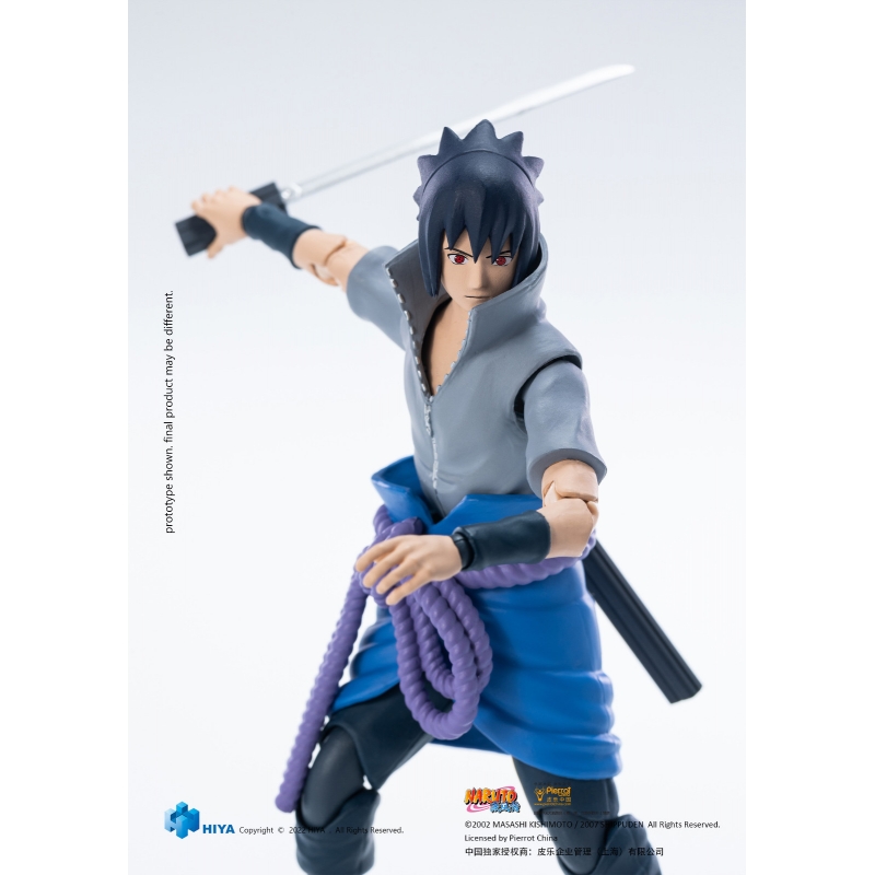 Totem Pequeno Boneco Naruto Sasuke Uchiha 7cm + Base