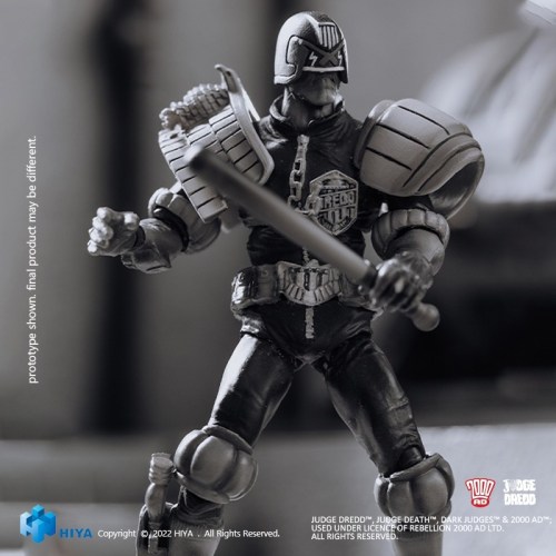 HIYA EMJ0200 Exquisite Mini 1/18 2000AD Judge Dredd BW Color