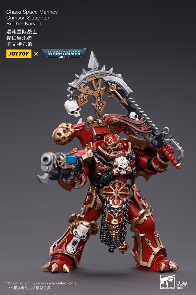 JOYTOY Warhammer 40k 1/18 - Action Figure Chaos Space Marines Black Legion Scelto, Set Da Collezione 5 Pezzi 12,6 Cm - 4