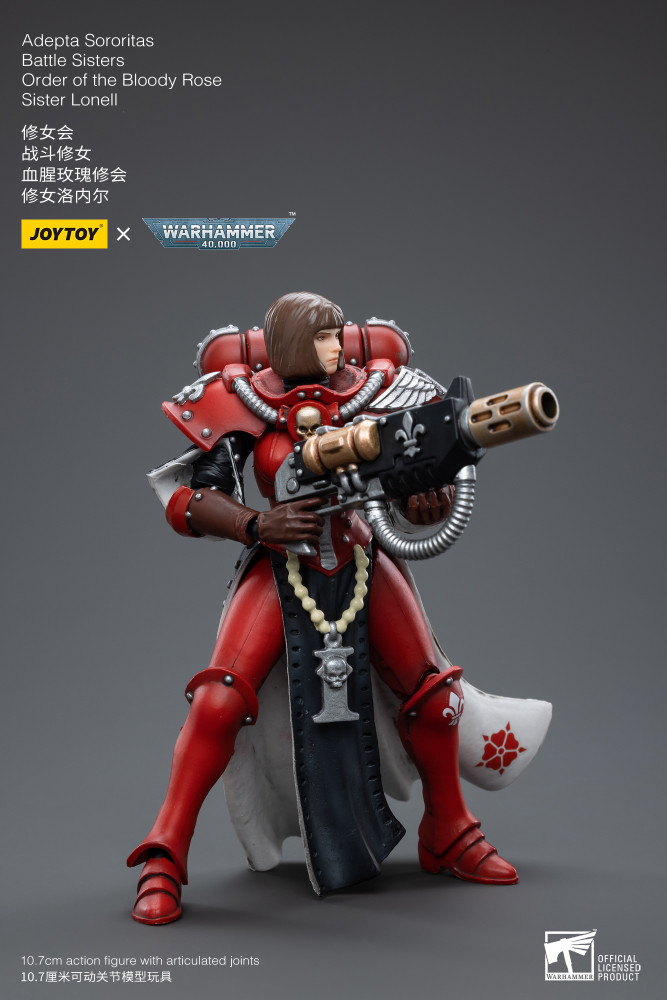 Figura JOYTOX X Warhammer 40k: Battle Sisters Bloody Rose Order Superior Kamina. Scala 1:18, Dipinta E Assemblata.