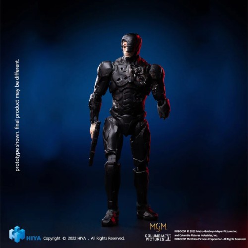 HIYA LR0084 Exquisite Mini Series 1/18 Scale 4 Inch ROBOCOP 2014 - Battle Damage ROBOCOP