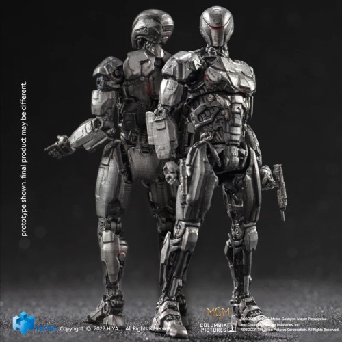 HIYA LR0088 Exquisite Mini Series 1/18 Scale 4 Inch ROBOCOP 2014 EM208 TWO PACK