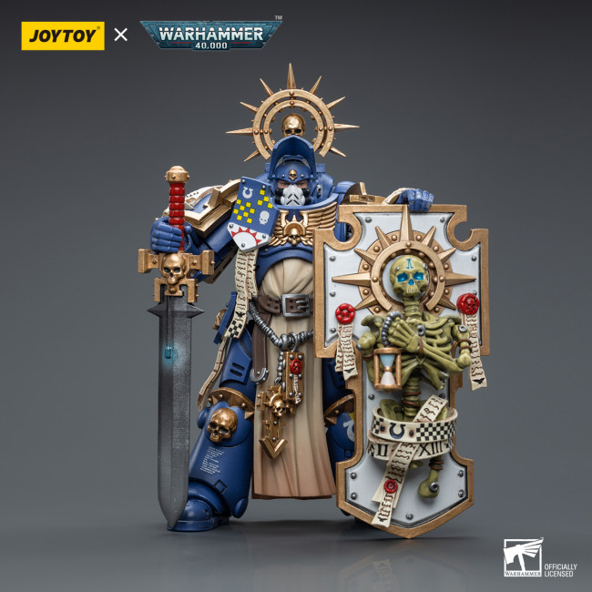 JOYTOY JT6465 Warhammer 40k 1: 18 Ultramarines Primaris Captain with Relic Shield and Power Sword