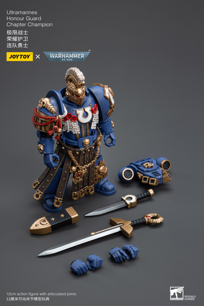 JOYTOY Warhammer 40k 1/18 Ultramarines Victrix Honour Guard – Action Figure Da Collezione Con Scudo E Spada - 3