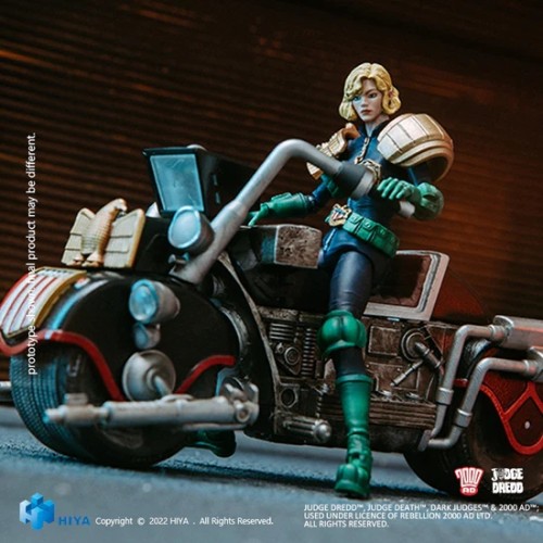 HIYA EMJ0037 Exquisite Mini 1/18 2000AD Judge Anderson And the Motorcycle