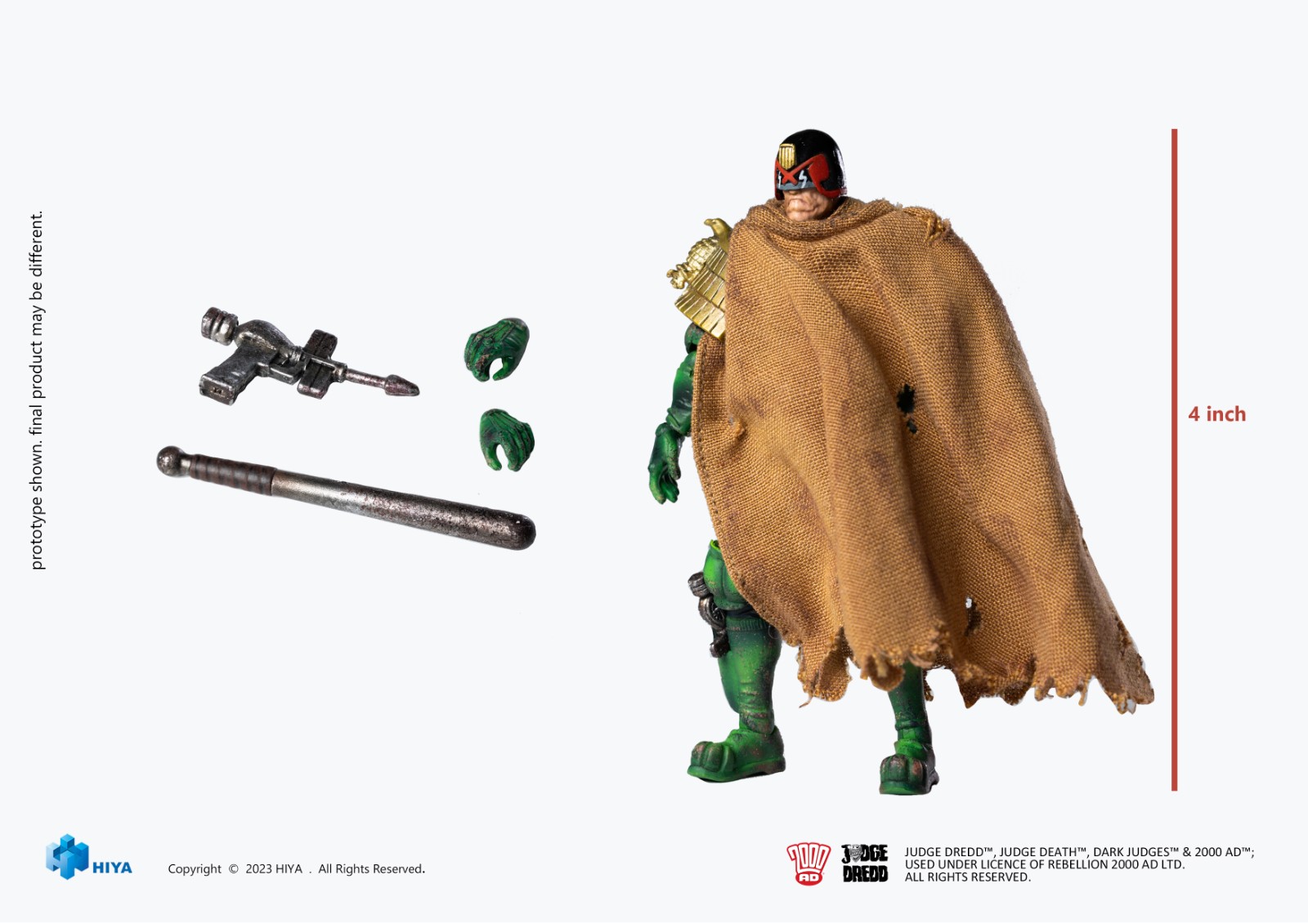 HIYA EMJ0268 Exquisite Mini 1/18 2000AD Cursed Earth Judge Dredd