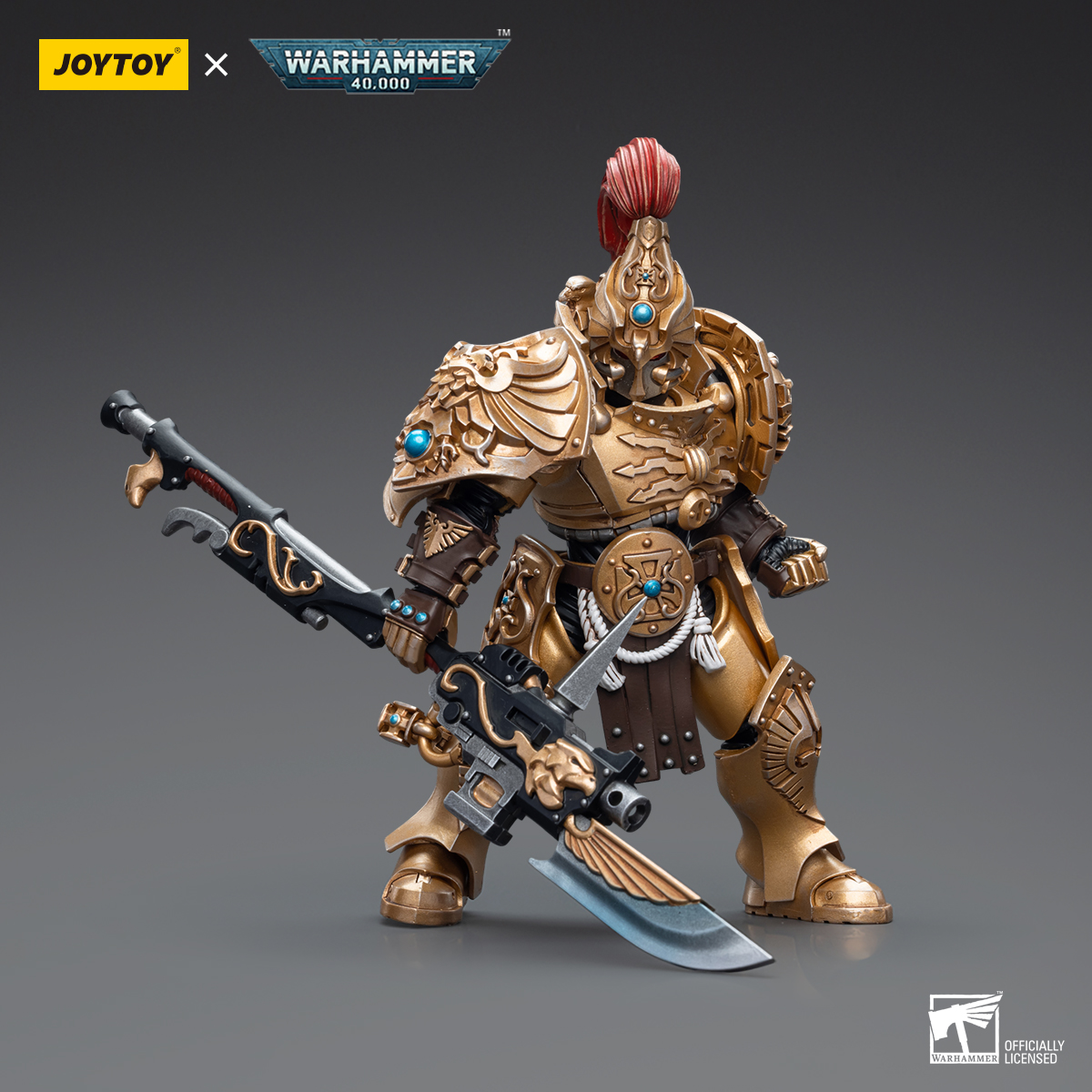JOYTOY Warhammer 40K 1/18 Action Figure Adeptus Custodes Blade Champion Anime Collection Modello Regalo