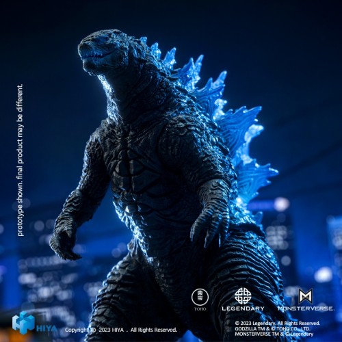 HIYA EBG0070 Exquisite Basic Series 7 Inch Godzilla vs Kong Heat Ray Godzilla Translucent Ver