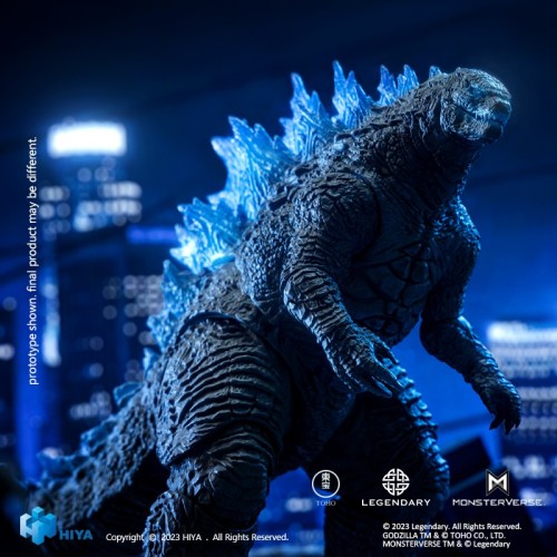 HIYA EBG0070 Exquisite Basic Series 7 Inch Godzilla vs Kong Heat Ray Godzilla Translucent Ver