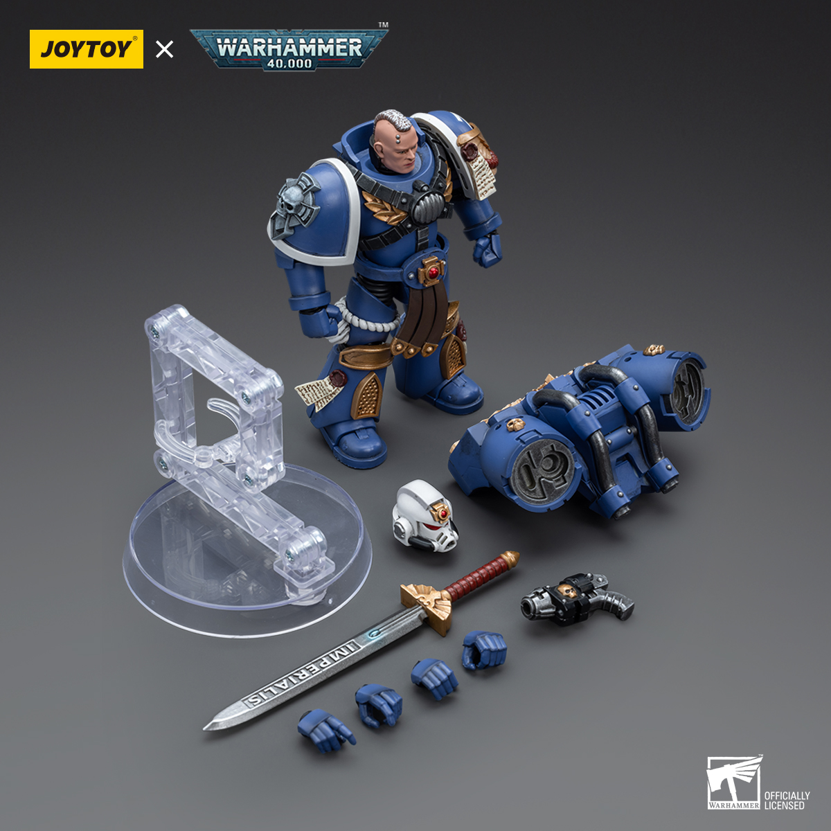 JoyToy Space Marines - Ultramarines - Vanguard Veteran Sergent 1/18