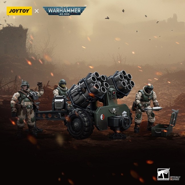 JOYTOY Warhammer 40k 1: 18 Cadia Stands Astra Militarum Ordnance Team with Malleus Rocket Launcher Ordnance Brigade