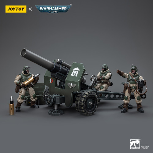 JOYTOY Warhammer 40k 1: 18 Cadia Stands Astra Militarum Ordnance Team with Bombast Field Gun