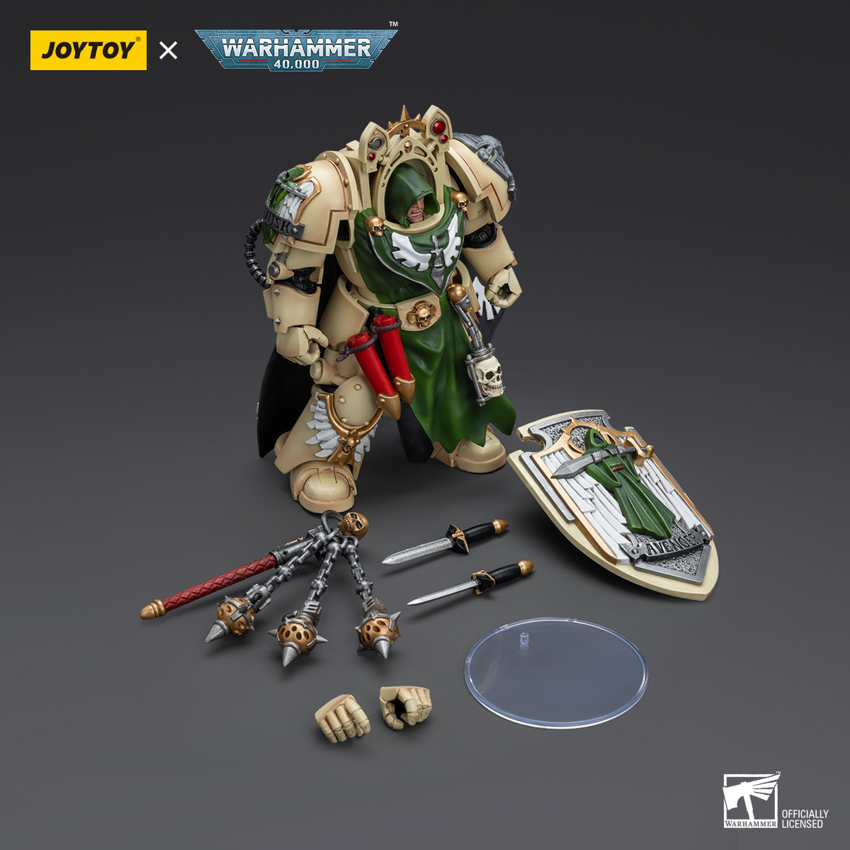 LEBOO JOYTOY Warhammer 40k: Dark Angels Deathwing Knight Con Mazza Dell'assoluzione! Action Figure In Scala 1/18, Super Dettagliata E Snodabile. Un Must Per I Collezionisti! - 2