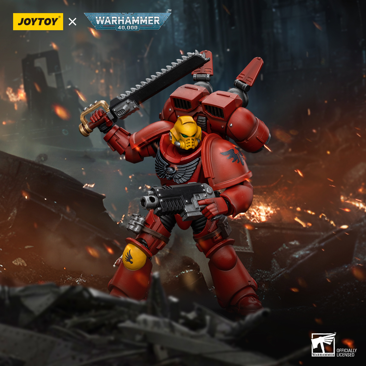 JOYTOY Warhammer 40k 1: 18 Blood Angels Jump Pack Intercessors