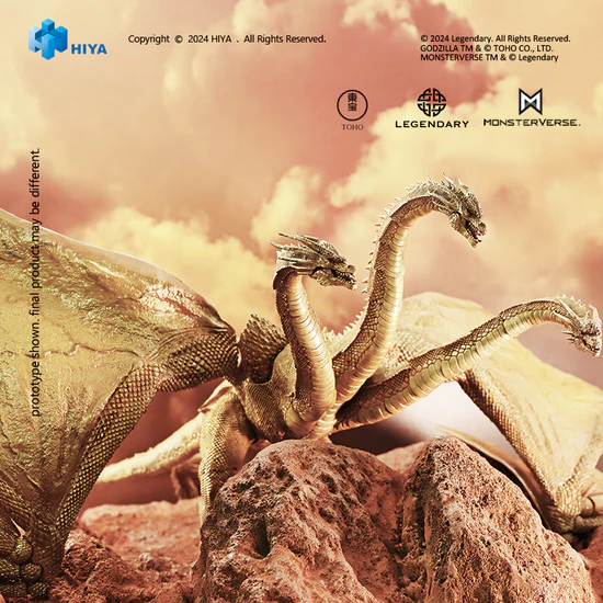 特撮 HIYA KING OF THE MONSTERS KING GHIDORAH HIYA Exquisite Basic Series None Scale 14 Inch Godzilla King