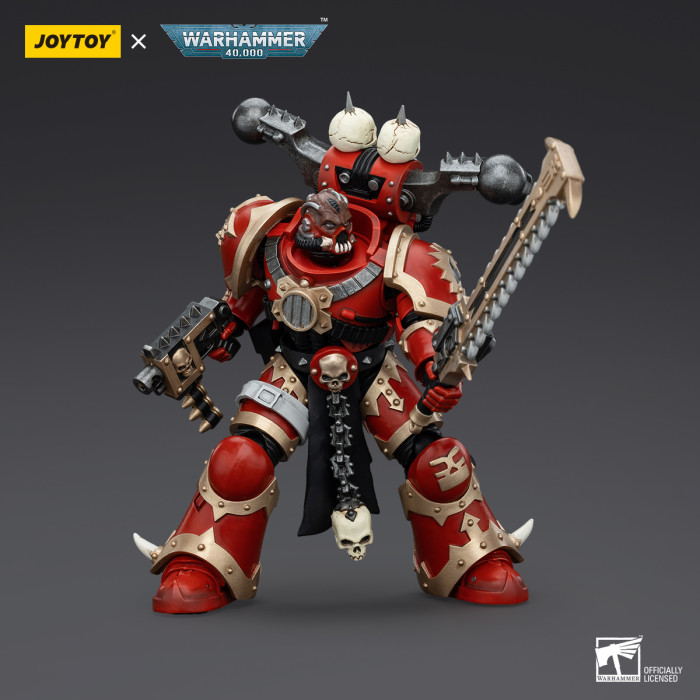 JOYTOY Warhammer 40k 1/18 Action Figure World Eaters Khorne Berzerker 2 Regali da collezione, giocattoli per bambini dai 15 anni in su e adulti 12,6 cm