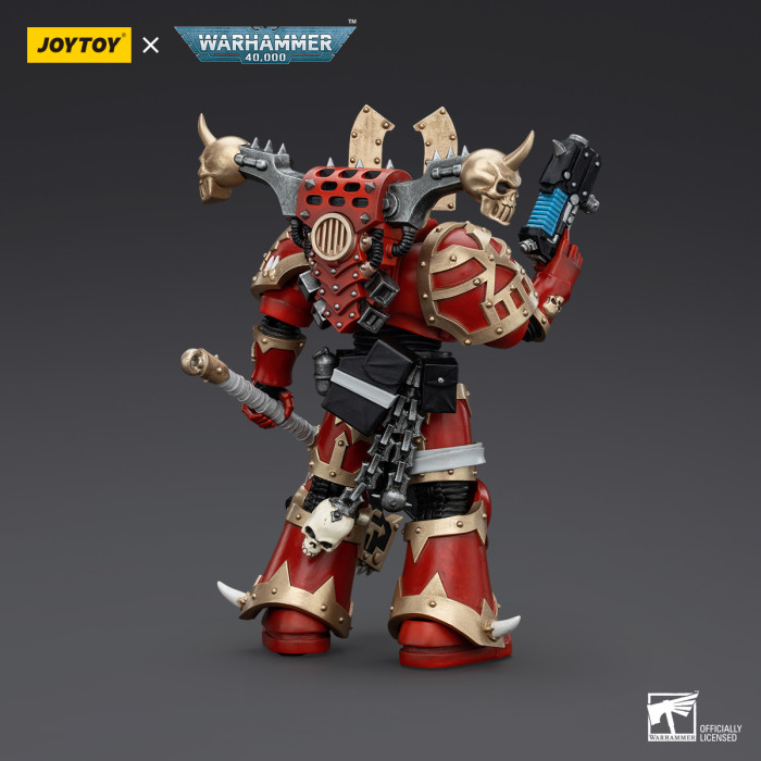 JOYTOY Warhammer 40k 1/18 Action Figure World Eaters Khorne Berzerker con Berzerker lcon 12,6 cm, regali da collezione, giocattoli per bambini dai 15 anni in su e adulti