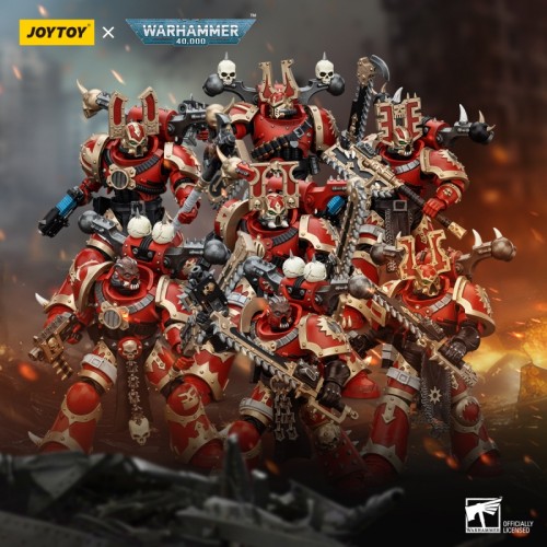 JOYTOY Warhammer 40k 1: 18 World Eaters Khorne Berzerkers
