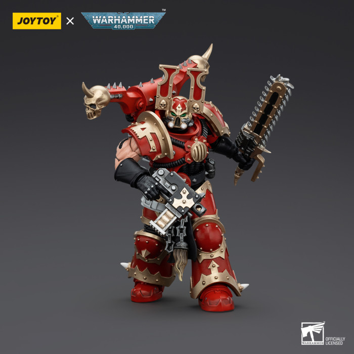 JOYTOY Warhammer 40k 1/18 Action Figure World Eaters Khorne Berzerker 1 Regali da collezione, giocattoli per bambini dai 15 anni in su e adulti 12,6 cm