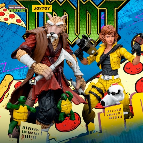JOYTOY Teenage Mutant Ninja Turtles TMNT Splinter and April O'Neil