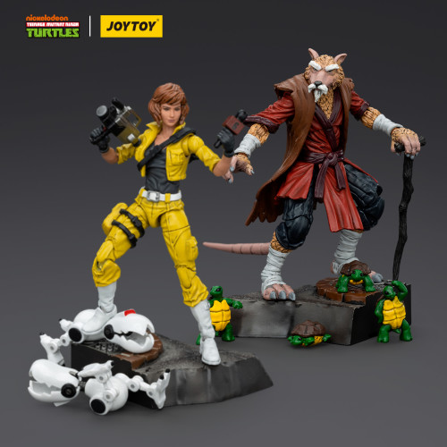JOYTOY Teenage Mutant Ninja Turtles TMNT Splinter and April O'Neil