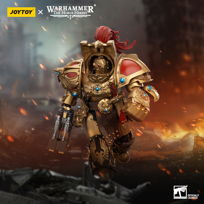 HiPlay JOYTOY Warhammer 40K Action Figure 1/18 | Legio Custodes Aquilon Terminator Con Infernus Firepike