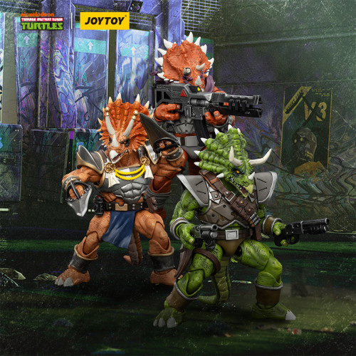 JOYTOY Teenage Mutant Ninja Turtles TMNT Taserenton Legion Captain Zorax, Adjutant Zork and Triceraton Infantryman for Aisa