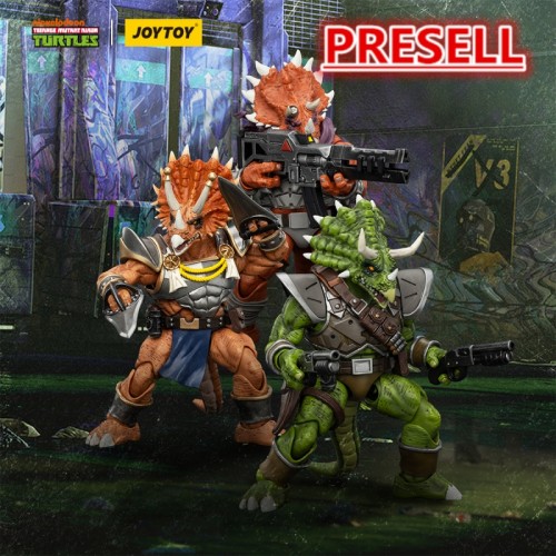 JOYTOY Teenage Mutant Ninja Turtles TMNT Taserenton Legion Captain Zorax, Adjutant Zork and Triceraton Infantryman for Aisa