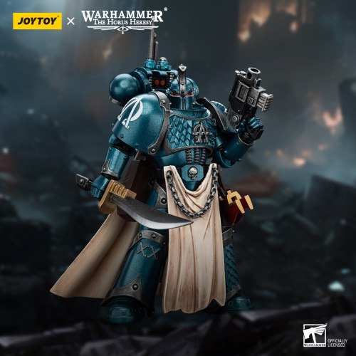 JOYTOY Warhammer The Horus Heresy 1: 18 Alpha Legion Legion Praetor with Power Sword and Harrowmaster Armillus Dynat