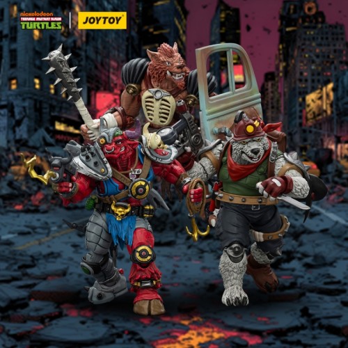 JOYTOY Teenage Mutant Ninja Turtles TMNT Dirtbag & Groundchuck & Rahzar