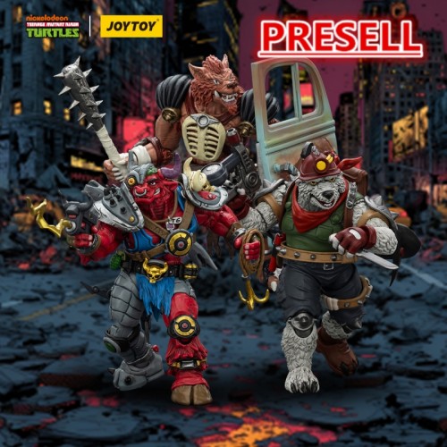 JOYTOY Teenage Mutant Ninja Turtles TMNT Dirtbag & Groundchuck & Rahzar